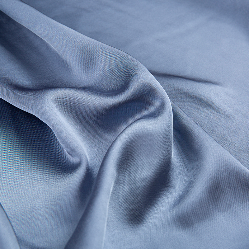 HY263 mavi 150 cm 240GSM dimi taklit asetat CEY Saf Polyester saten kadın giyim kumaşı