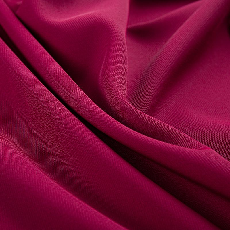 DS382 kırmızı 272GSM Donuk mat filament dimi kumaş, polyester dört taraflı streç, cilt dostu örtü, kırışmaya dayanıklı ve aşınmaya dayanıklı