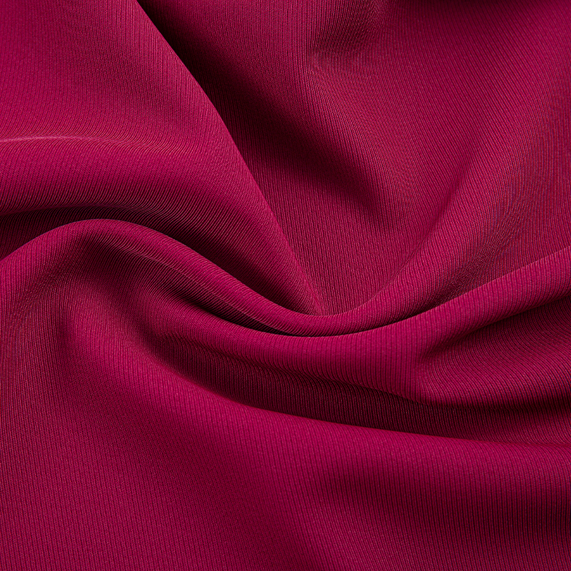 DS382 kırmızı 272GSM Donuk mat filament dimi kumaş, polyester dört taraflı streç, cilt dostu örtü, kırışmaya dayanıklı ve aşınmaya dayanıklı