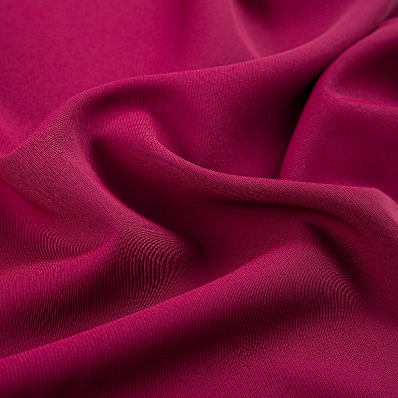 DS382 kırmızı 272GSM Donuk mat filament dimi kumaş, polyester dört taraflı streç, cilt dostu örtü, kırışmaya dayanıklı ve aşınmaya dayanıklı